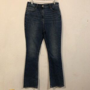 Collusion Dark Wash Denim Flare Leg Jeans